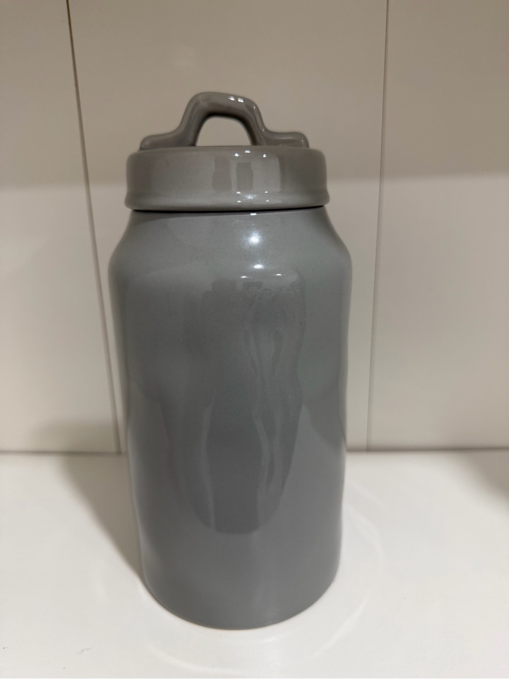 RAE DUNN  by Magenta OATS Grey Ceramic Canister EUC - Picture 3 of 4